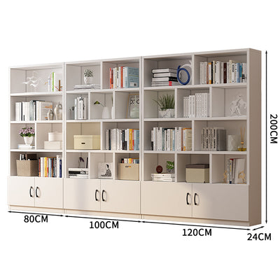 キャビネット　本棚　収納ラック　壁収納　収納棚　リビングボード　多目的収納　耐久性抜群　扉付き収納　オープン収納　優れた収納力　シンプル　ホワイト　KAGUSHOP
