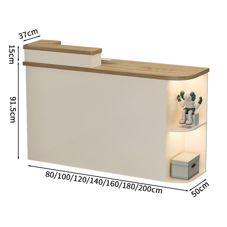受付カウンター　レジカウンター　受付台　店舗カウンター　会社　事務所　引き出し　優れた収納力　鍵付き　収納棚　木製　シンプルモダン　ホワイト　エクルベージュ　JDT-S004
