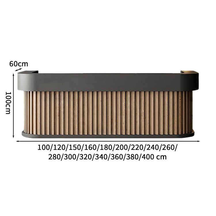 受付カウンター　レジカウンター　受付台　店舗カウンター　ホテル　会社　事務所　引き出し　優れた収納力　木製　ステンレス　おしゃれ　ブラック　ホワイト　カスタマイズ可能　JDT - S002 - Kagushop