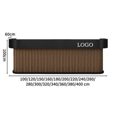 受付カウンター　レジカウンター　受付台　店舗カウンター　ホテル　会社　事務所　引き出し　優れた収納力　木製　ステンレス　おしゃれ　ブラック　ホワイト　カスタマイズ可能　JDT - S002 - Kagushop