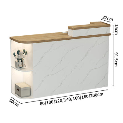 受付カウンター　レジカウンター　受付台　店舗カウンター　会社　事務所　引き出し　優れた収納力　鍵付き　収納棚　木製　シンプルモダン　ホワイト　エクルベージュ　JDT-S004