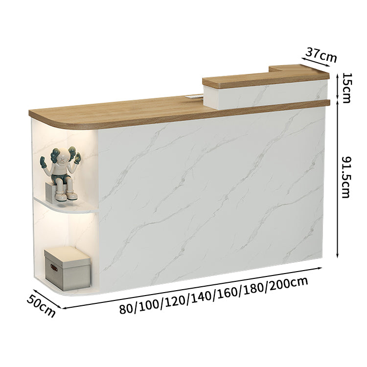 受付カウンター　レジカウンター　受付台　店舗カウンター　会社　事務所　引き出し　優れた収納力　鍵付き　収納棚　木製　シンプルモダン　ホワイト　エクルベージュ　JDT-S004