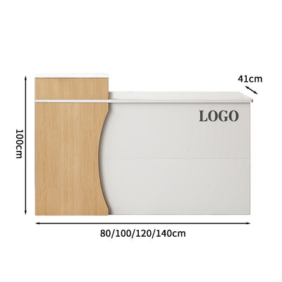 L字受付カウンター　レセプションデスク　エントランス受付　業務用　会社用　エコ素材　鍵付き引き出し　エッジ加工　カスタマイズ可能　JDT - S018 - Kagushop