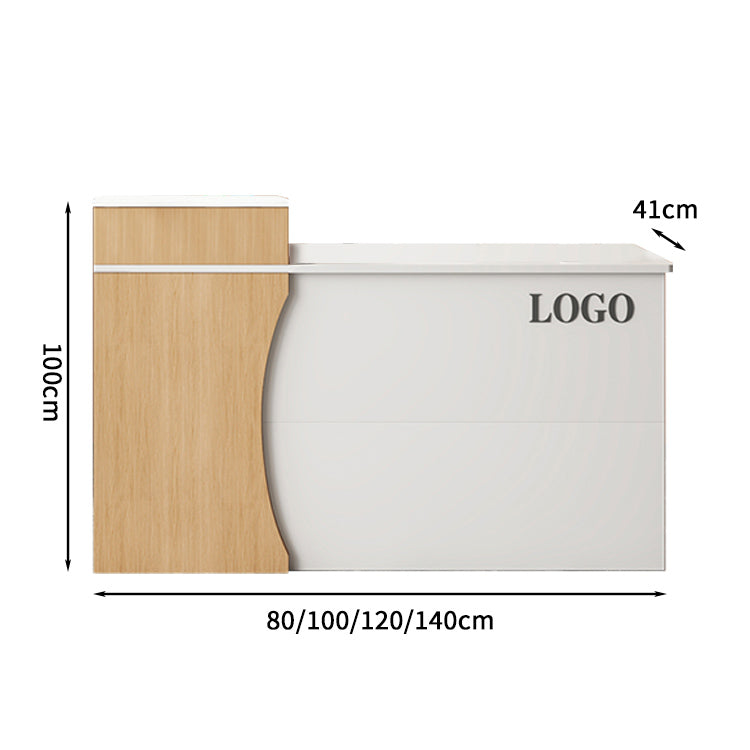 L字受付カウンター　レセプションデスク　エントランス受付　業務用　会社用　エコ素材　鍵付き引き出し　エッジ加工　カスタマイズ可能　JDT - S018 - Kagushop