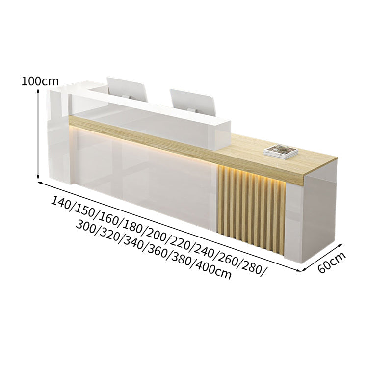 受付カウンター　エントランス受付　カウンターテーブル　オフィス受付　店舗用　会社用　収納　オープン収納　引き出し　ライト付き　スタイリッシュ　ホワイト　カスタマイズ可能　JDT-S030　kagushop