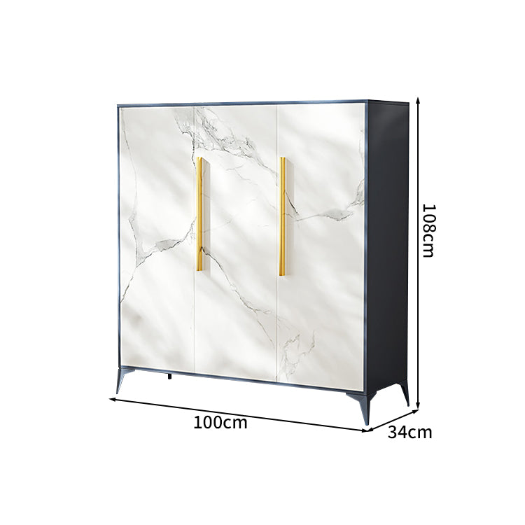マーブル調　シンプル　オシャレ　モダン　強固　開き戸　可動棚　キャビネット　スチール　冷間圧延鋼　カスタマイズ可能　SNG-S033　KAGUSHOP