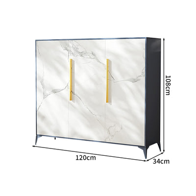 マーブル調　シンプル　オシャレ　モダン　強固　開き戸　可動棚　キャビネット　スチール　冷間圧延鋼　カスタマイズ可能　SNG-S033　KAGUSHOP